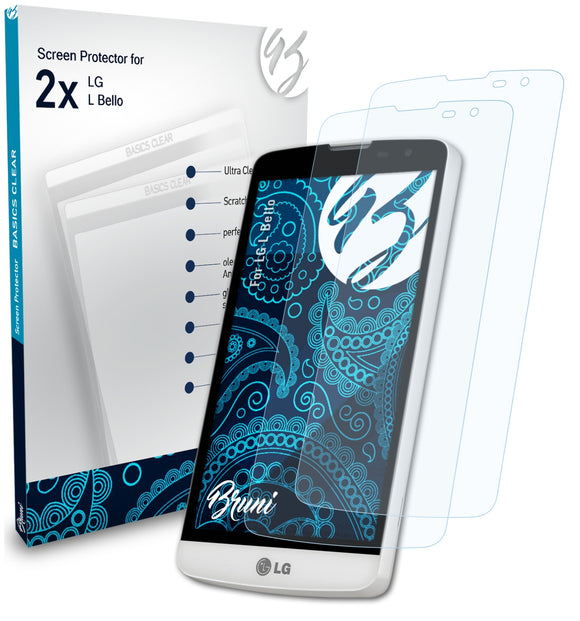 Bruni Basics-Clear Displayschutzfolie für LG L Bello