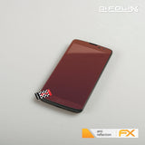 Panzerfolie atFoliX kompatibel mit LG L Bello, entspiegelnde und stoßdämpfende FX (3X)