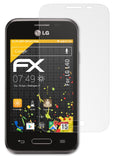 Panzerfolie atFoliX kompatibel mit LG L40, entspiegelnde und stoßdämpfende FX (3X)