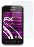 Glasfolie atFoliX kompatibel mit LG L40, 9H Hybrid-Glass FX