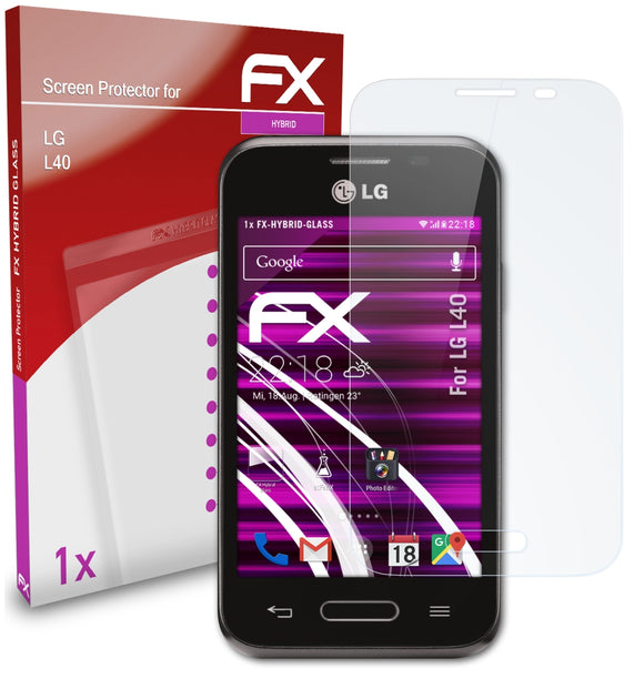 atFoliX FX-Hybrid-Glass Panzerglasfolie für LG L40