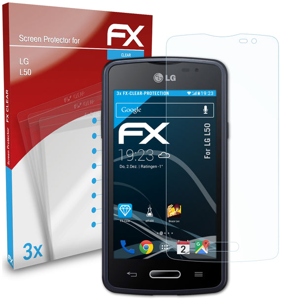 atFoliX FX-Clear Schutzfolie für LG L50