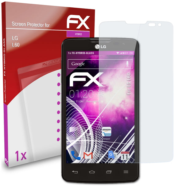 atFoliX FX-Hybrid-Glass Panzerglasfolie für LG L60