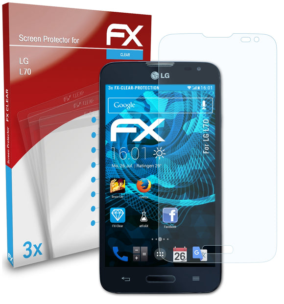 atFoliX FX-Clear Schutzfolie für LG L70