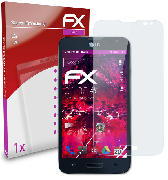 atFoliX FX-Hybrid-Glass Panzerglasfolie für LG L70