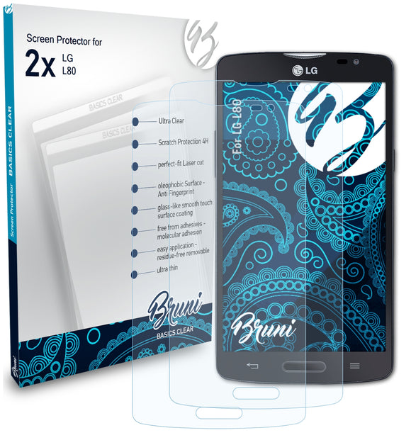 Bruni Basics-Clear Displayschutzfolie für LG L80