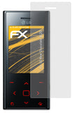 Panzerfolie atFoliX kompatibel mit LG New Chocolate BL20, entspiegelnde und stoßdämpfende FX (3X)