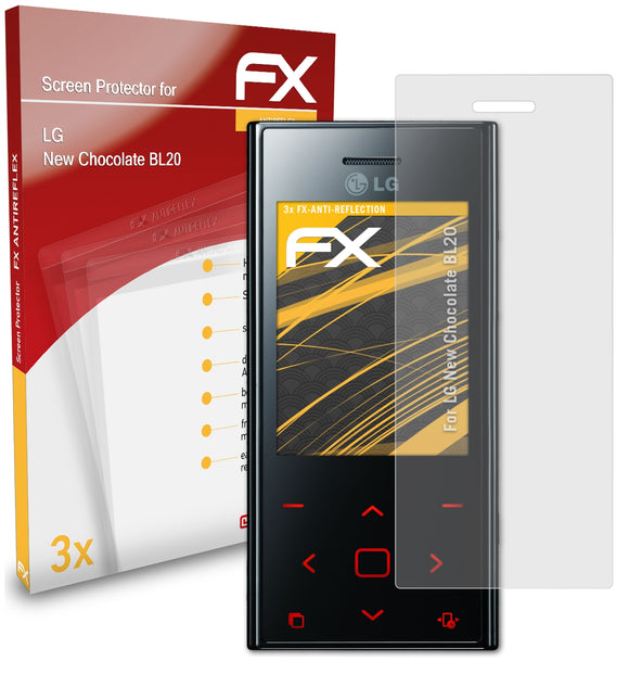 atFoliX FX-Antireflex Displayschutzfolie für LG New Chocolate (BL20)