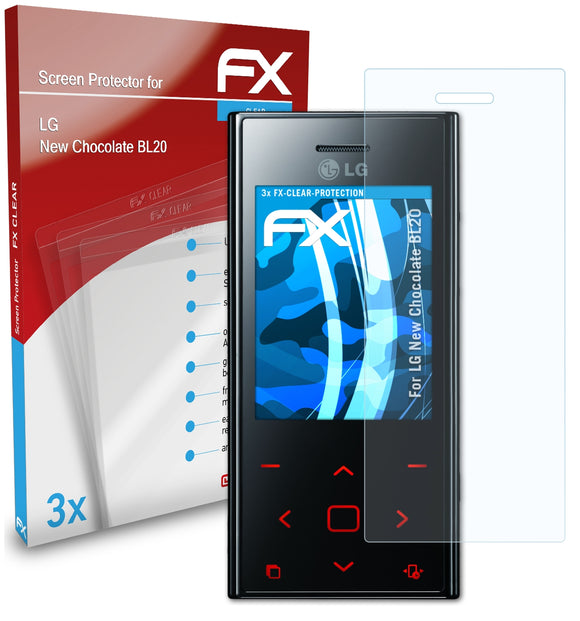 atFoliX FX-Clear Schutzfolie für LG New Chocolate (BL20)