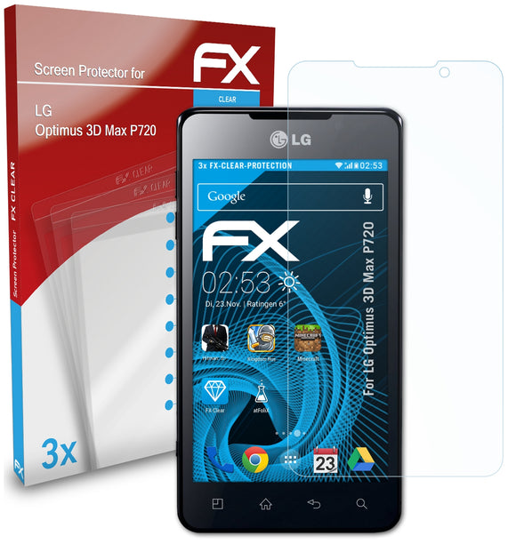 atFoliX FX-Clear Schutzfolie für LG Optimus 3D Max (P720)