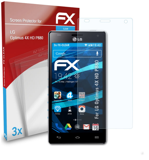 atFoliX FX-Clear Schutzfolie für LG Optimus 4X HD (P880)