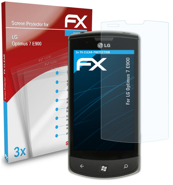 atFoliX FX-Clear Schutzfolie für LG Optimus 7 (E900)