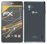 Panzerfolie atFoliX kompatibel mit LG Optimus G, entspiegelnde und stoßdämpfende FX (3er Set)