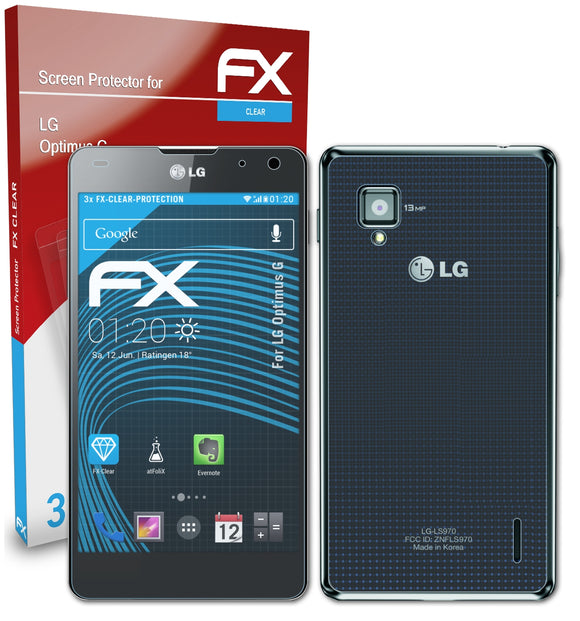 atFoliX FX-Clear Schutzfolie für LG Optimus G
