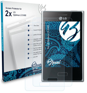 Bruni Basics-Clear Displayschutzfolie für LG Optimus L3 (E400)