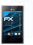 Schutzfolie atFoliX kompatibel mit LG Optimus L3 E400, ultraklare FX (3X)