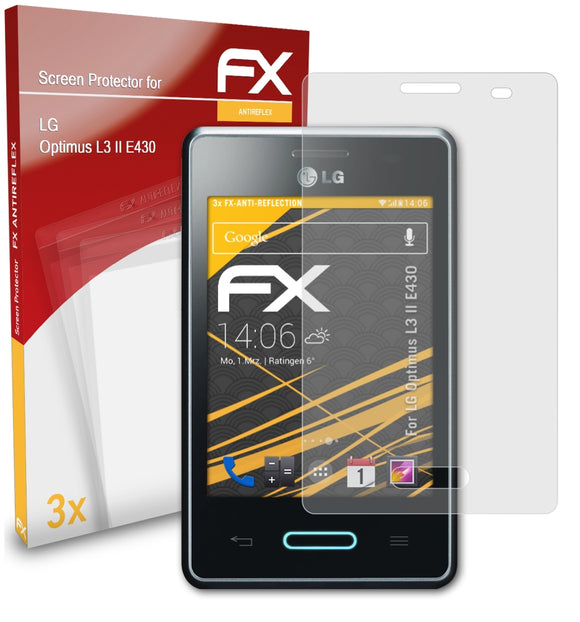 atFoliX FX-Antireflex Displayschutzfolie für LG Optimus L3 II (E430)