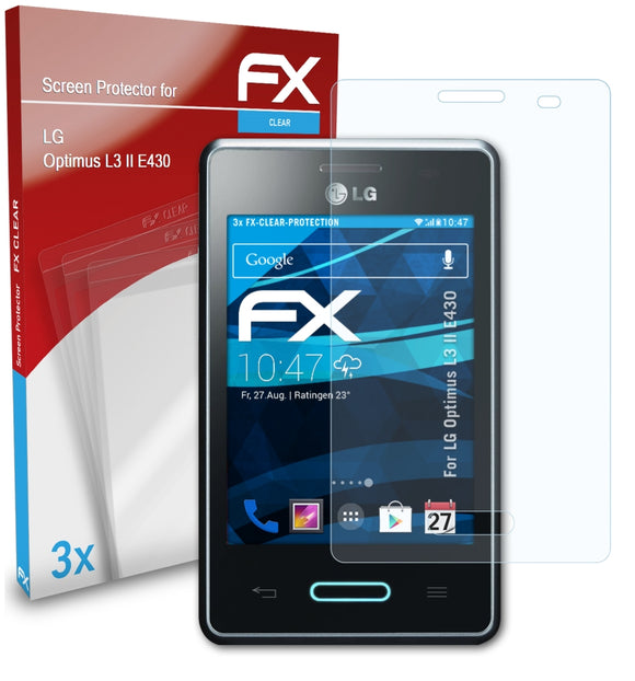 atFoliX FX-Clear Schutzfolie für LG Optimus L3 II (E430)