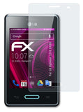 Glasfolie atFoliX kompatibel mit LG Optimus L3 II E430, 9H Hybrid-Glass FX