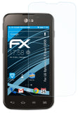 Schutzfolie atFoliX kompatibel mit LG Optimus L5 II Dual E455, ultraklare FX (3X)