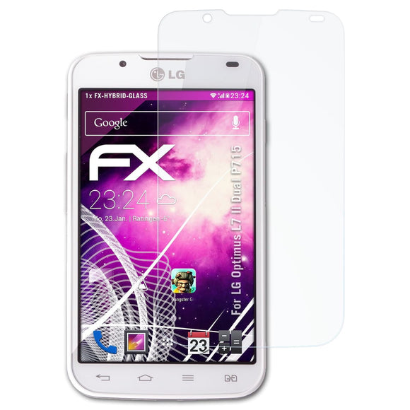 atFoliX FX-Hybrid-Glass Panzerglasfolie für LG Optimus L7 II Dual (P715)