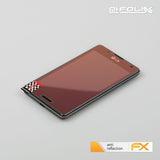 Panzerfolie atFoliX kompatibel mit LG Optimus L7 II P710, entspiegelnde und stoßdämpfende FX (3X)