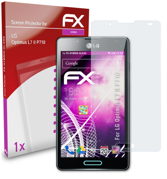 atFoliX FX-Hybrid-Glass Panzerglasfolie für LG Optimus L7 II (P710)