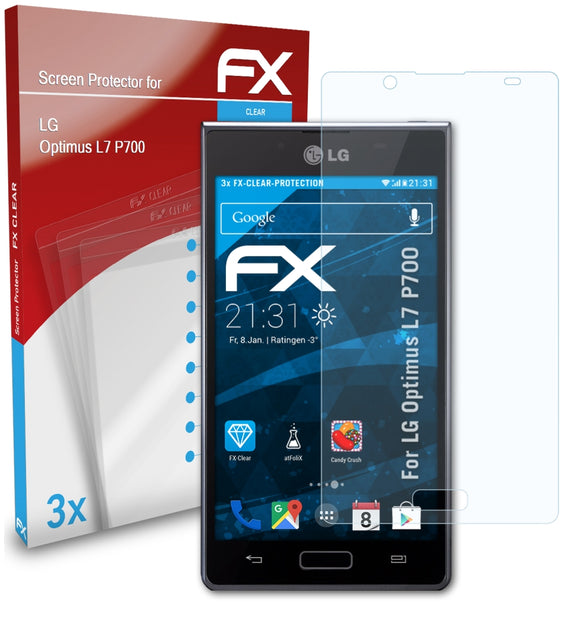 atFoliX FX-Clear Schutzfolie für LG Optimus L7 (P700)