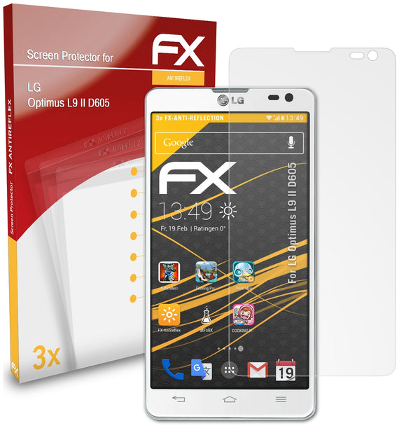 atFoliX FX-Antireflex Displayschutzfolie für LG Optimus L9 II (D605)