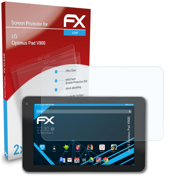 atFoliX FX-Clear Schutzfolie für LG Optimus Pad (V900)