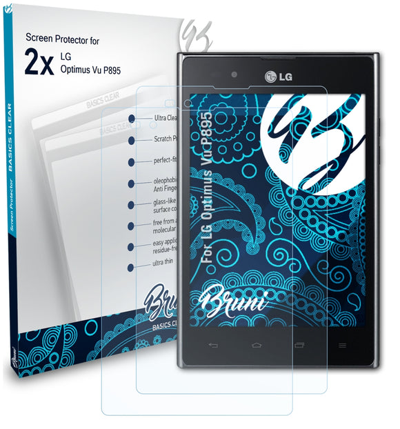 Bruni Basics-Clear Displayschutzfolie für LG Optimus Vu (P895)