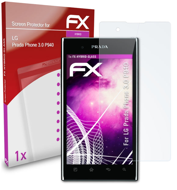 atFoliX FX-Hybrid-Glass Panzerglasfolie für LG Prada Phone 3.0 (P940)