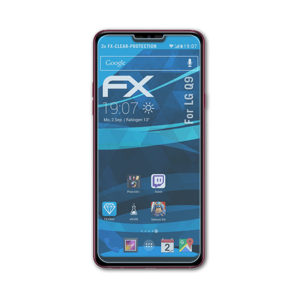 atFoliX FX-Clear Schutzfolie für LG Q9