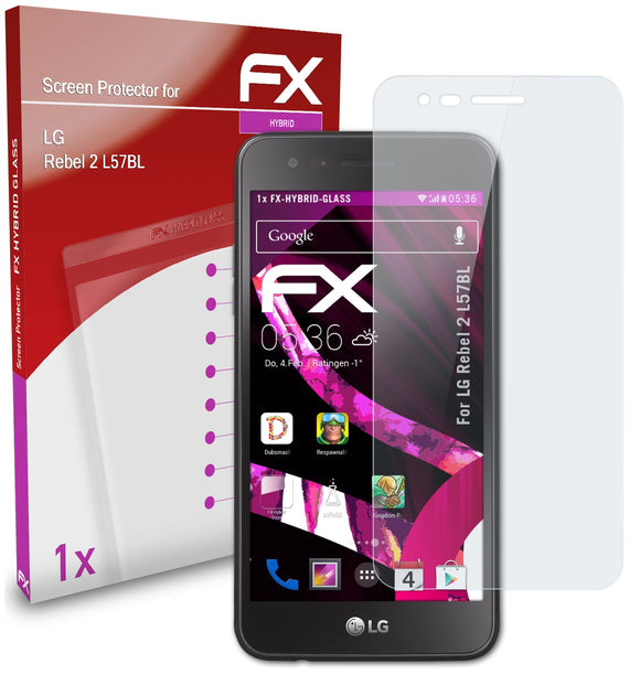 atFoliX FX-Hybrid-Glass Panzerglasfolie für LG Rebel 2 (L57BL)