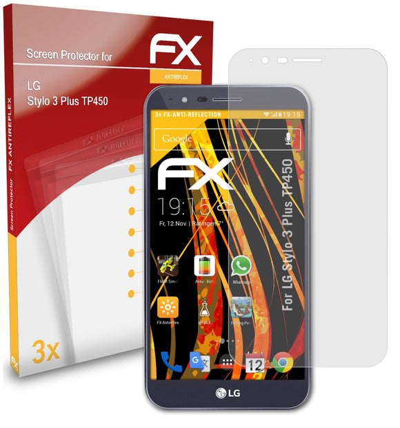 atFoliX FX-Antireflex Displayschutzfolie für LG Stylo 3 Plus (TP450)