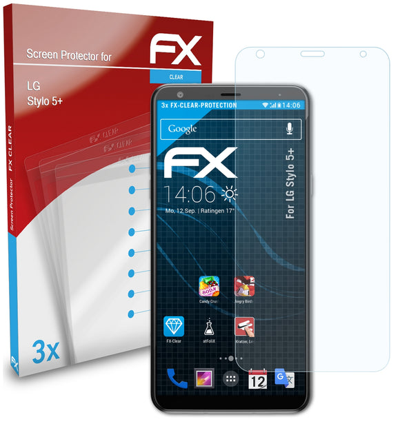 atFoliX FX-Clear Schutzfolie für LG Stylo 5+