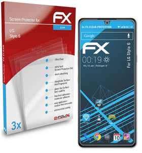 atFoliX FX-Clear Schutzfolie für LG Stylo 6