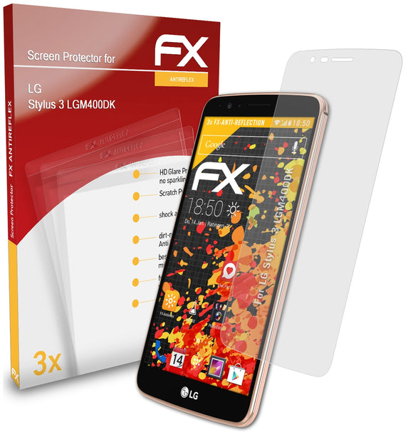 atFoliX FX-Antireflex Displayschutzfolie für LG Stylus 3 (LGM400DK)