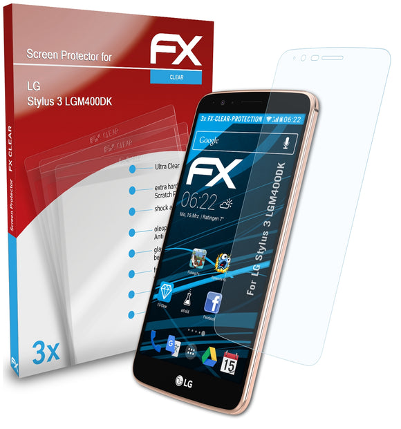 atFoliX FX-Clear Schutzfolie für LG Stylus 3 (LGM400DK)