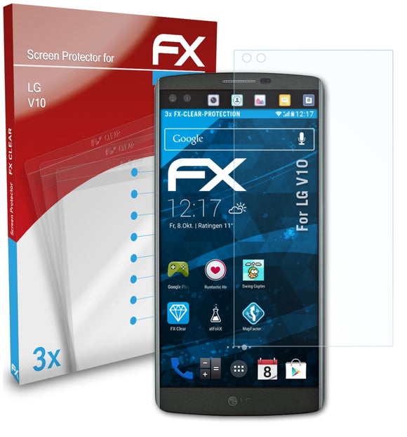 atFoliX FX-Clear Schutzfolie für LG V10