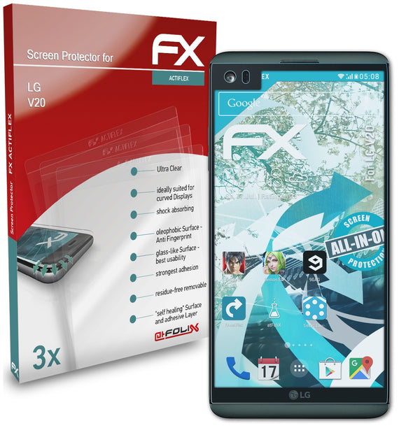 atFoliX FX-ActiFleX Displayschutzfolie für LG V20