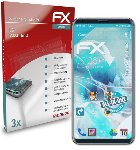 atFoliX FX-ActiFleX Displayschutzfolie für LG V30S ThinQ