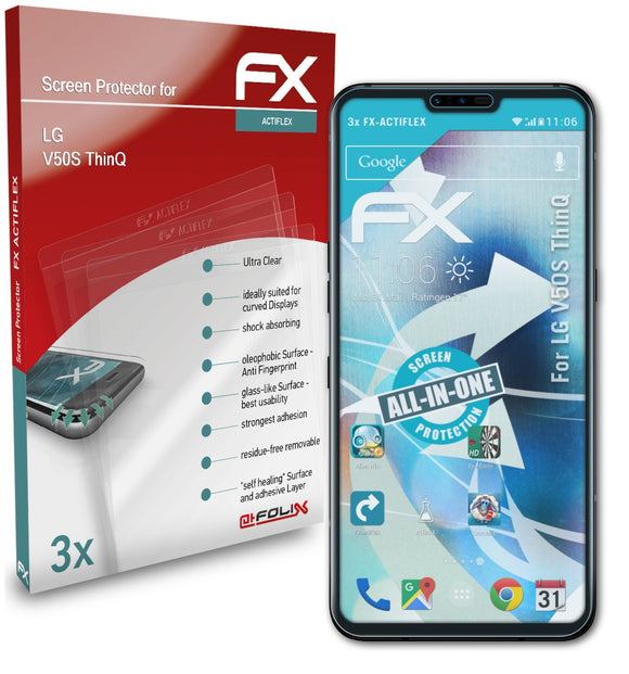 atFoliX FX-ActiFleX Displayschutzfolie für LG V50S ThinQ