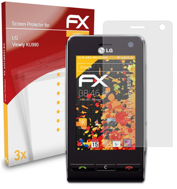 atFoliX FX-Antireflex Displayschutzfolie für LG Viewty (KU990)