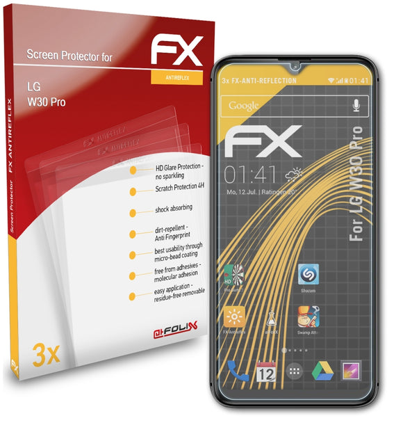 atFoliX FX-Antireflex Displayschutzfolie für LG W30 Pro