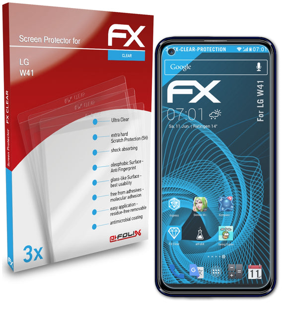 atFoliX FX-Clear Schutzfolie für LG W41