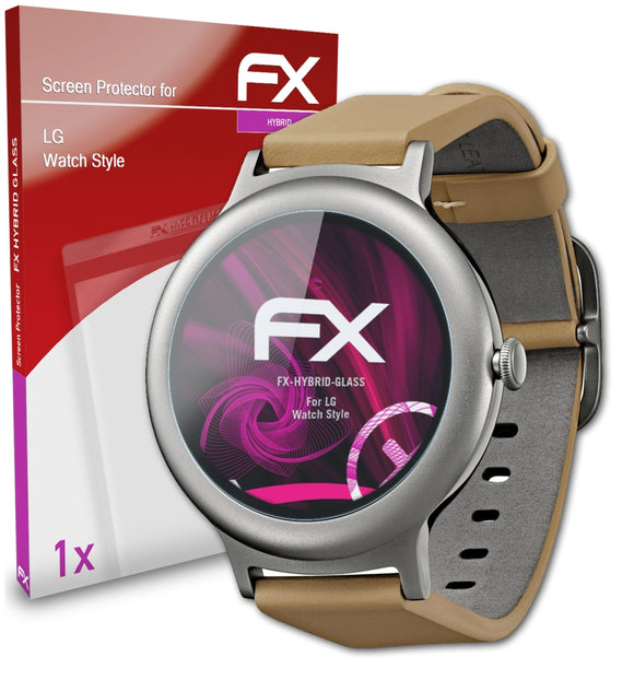 atFoliX FX-Hybrid-Glass Panzerglasfolie für LG Watch Style