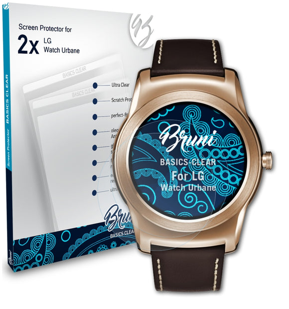 Bruni Basics-Clear Displayschutzfolie für LG Watch Urbane