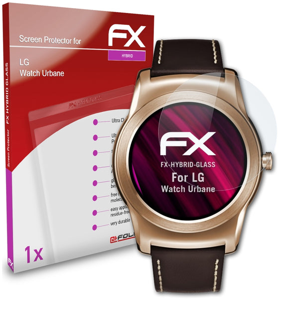 atFoliX FX-Hybrid-Glass Panzerglasfolie für LG Watch Urbane