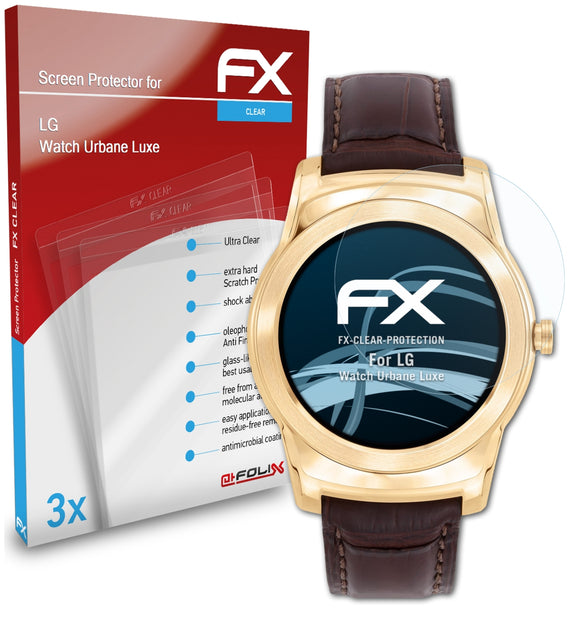 atFoliX FX-Clear Schutzfolie für LG Watch Urbane Luxe